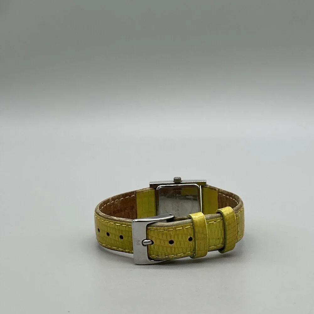 Skagen 528SSLE8A Womens Watch 20mm White Dial Yellow Leather Dress New Battery